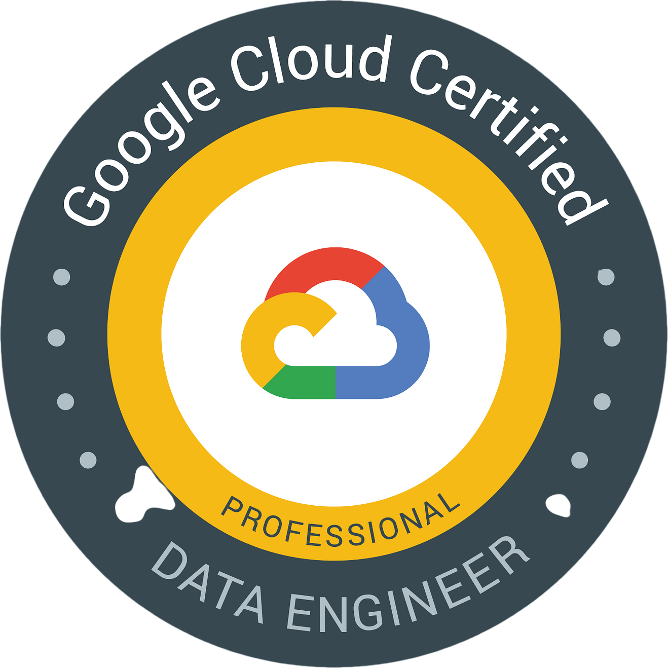 Google Cloud Certified Professional Data Engineer credential badge