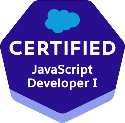 Salesforce Certified JavaScript Developer I credential badge