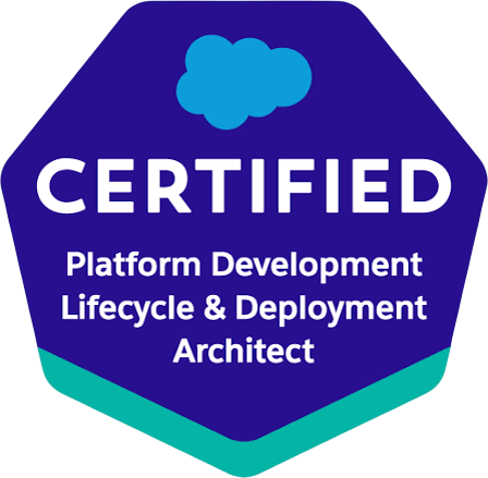 Salesforce Certified Platform Development Lifecycle & Deployment Architect credential badge