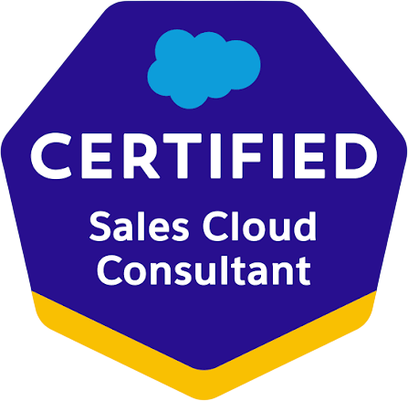 Salesforce Certified Sales Cloud Consultant credential badge